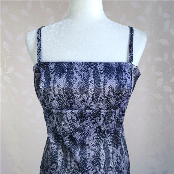 90s Baddie Snake Print Dress - Y2k Bratz Mcbling Club Style Vintage La Belle - Picture 3 of 16